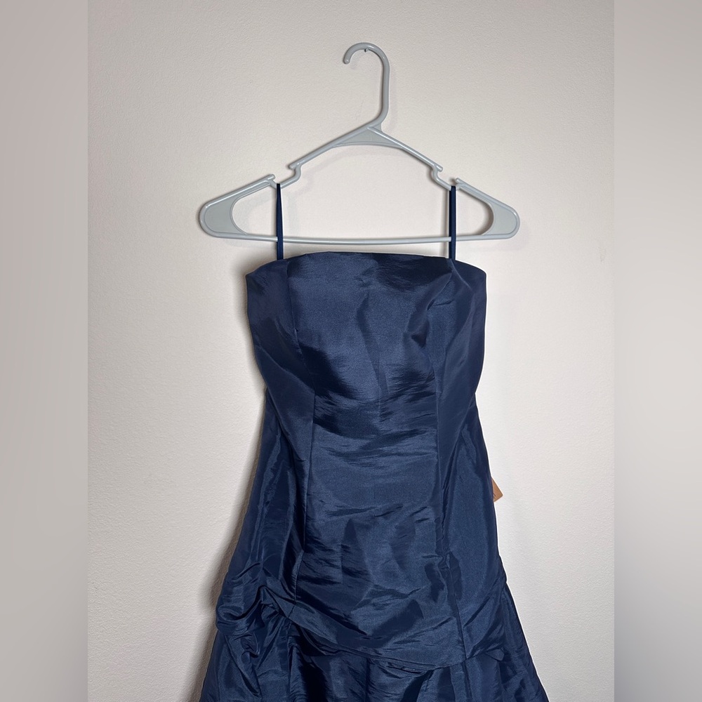 NWT Light in the Box prom formal corset Elegant Navy Blue Strapless Dress size 4 - Picture 2 of 11